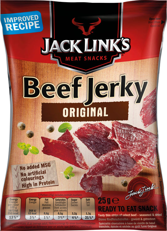 JACK LINKS BEEF JERKY 25G ORIGINAL PACK OF 12