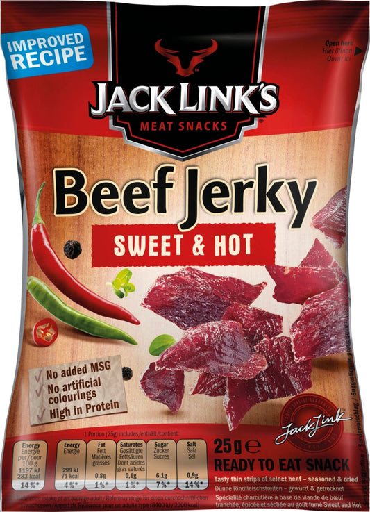JACK LINKS BEEF JERKY 25G SWEET & HOT | pack of 12