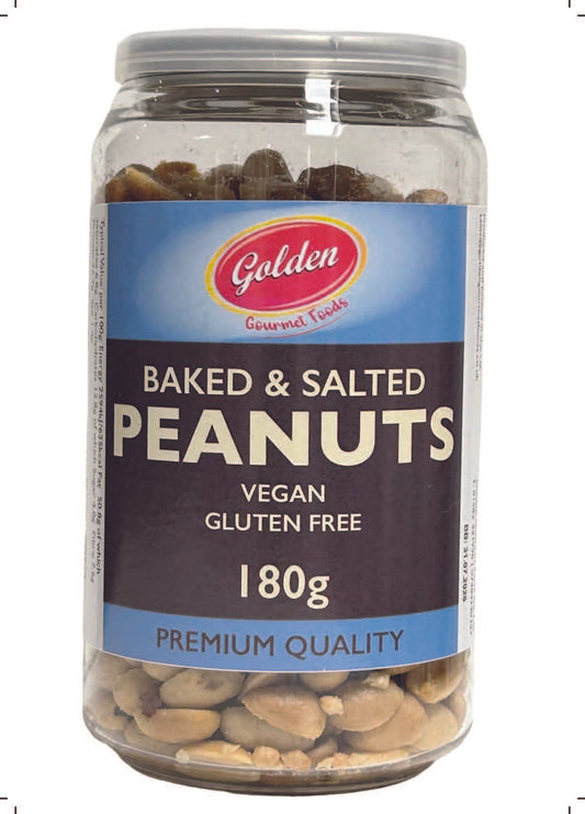 Golden Gourmet Peanuts  - Roasted and Salted 180g  ( Pack of 6 )